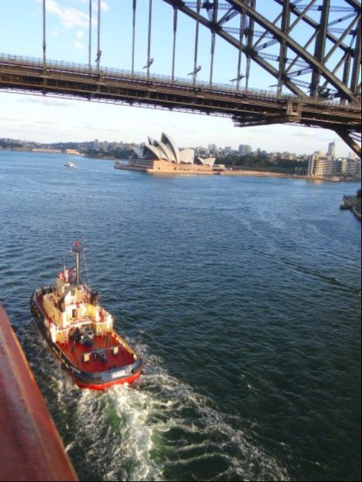 Cruising down Sydney Harbour under the Harbour Bridge Bridgeclimbers on - photo 1