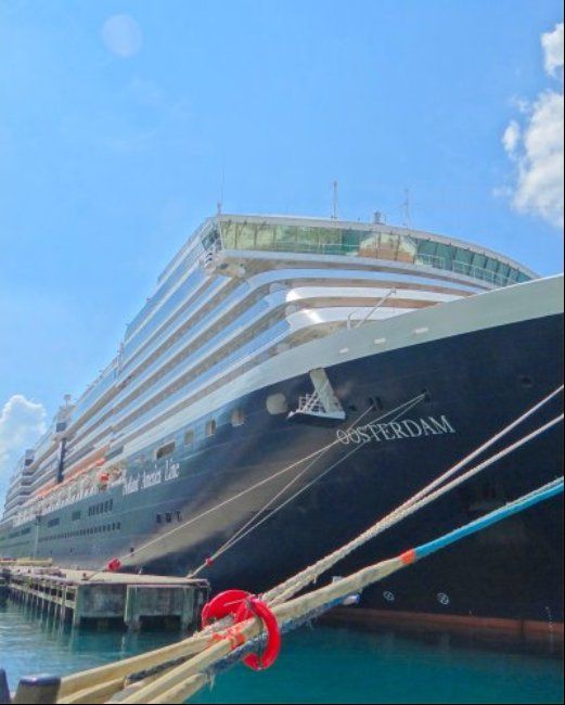 Oosterdam docked in Port Vila Above Solarium with roof open islands - photo 7