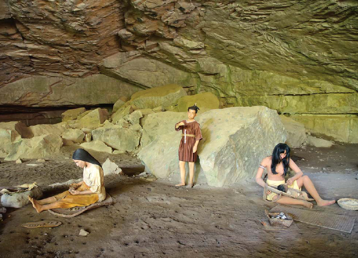 Representation of a Native American family at Russell Cave National Monument a - photo 5