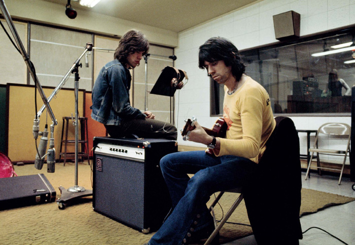 Mick Jagger and Keith Richards at Sunset Sound doing post-production work on - photo 6