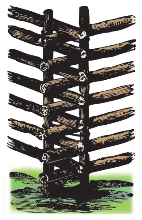 Fig 4 STAKES IN LOCK Fig 5 STAKES IN ANGLES A FENCE OF STAKES - photo 8