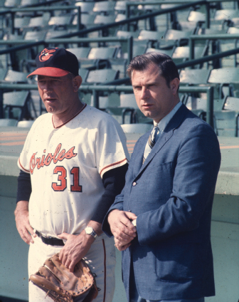 A young George Bamberger left and Harry Dalton survey the scene before an - photo 4