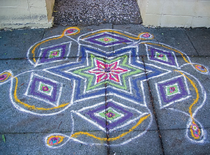New Years chalk sidewalk painting Berkeley California The Adirondacks New - photo 3