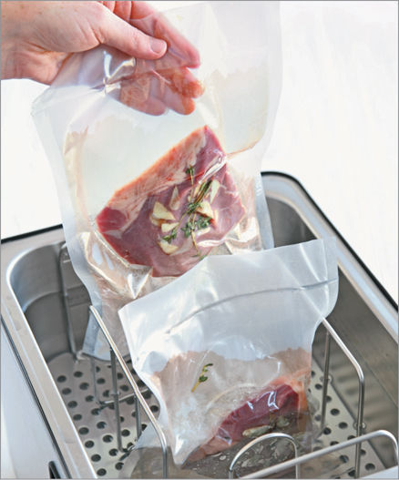 A rack placed in the water oven is useful when cooking multiple pouches - photo 6