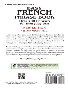 McCoy Heather - Easy French Phrase Book NEW EDITION: Over 700 Phrases for Everyday Use