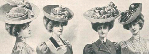 A group of hats showing a style of trimming which could easily be done at home - photo 3
