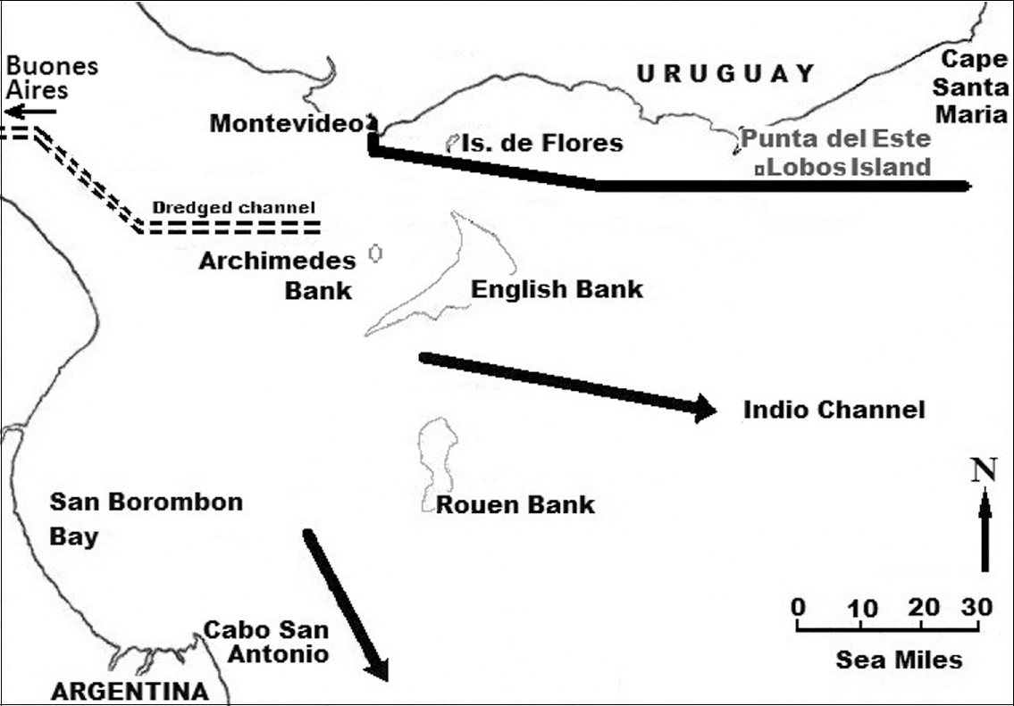 Map 4 River Plate estuary Introduction The Battle of the River Plate is one - photo 5