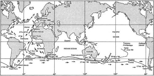 Solid line first circumnavigation Dotted line second passage across the - photo 2