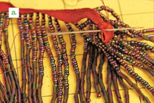 Center a length of beaded fringe on each chain then sew the finished ends of - photo 6