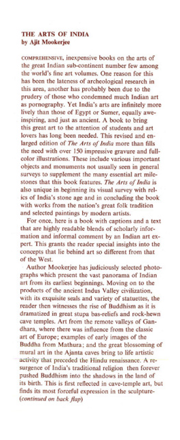 Mookerjee - The Arts of India : From Prehistoric to Modern Times