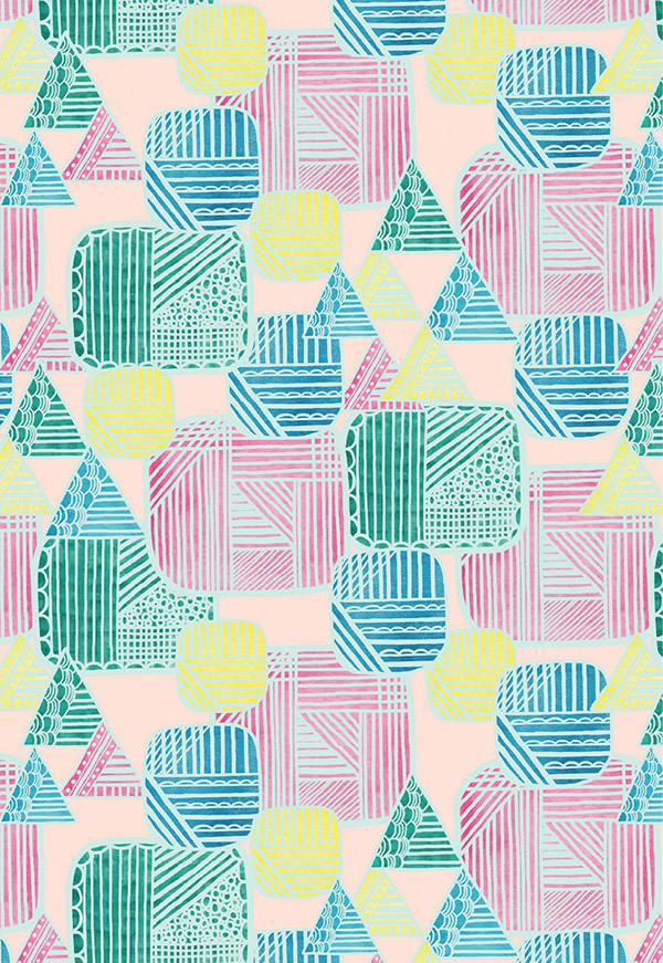 Victoria Snape Dreamy Geometric 2012 Zoe Attwell Dotty Triangles 2012 - photo 18