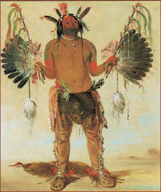 Old Bear a medicine man poses with some of his tools in this painting by - photo 2