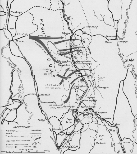 Map 7 Japanese breakout from the Pegu Yomas situation 19 July 1945 - photo 9