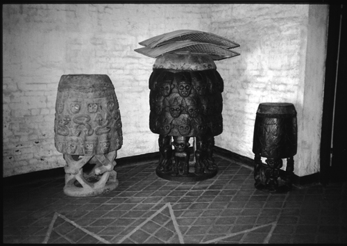 Drums along the sidewalk Sultans Palace Foumban Post-modern - photo 5