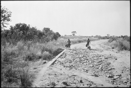 The unpaved road Somewhere in northern Cameroon The Coaster with backup - photo 13