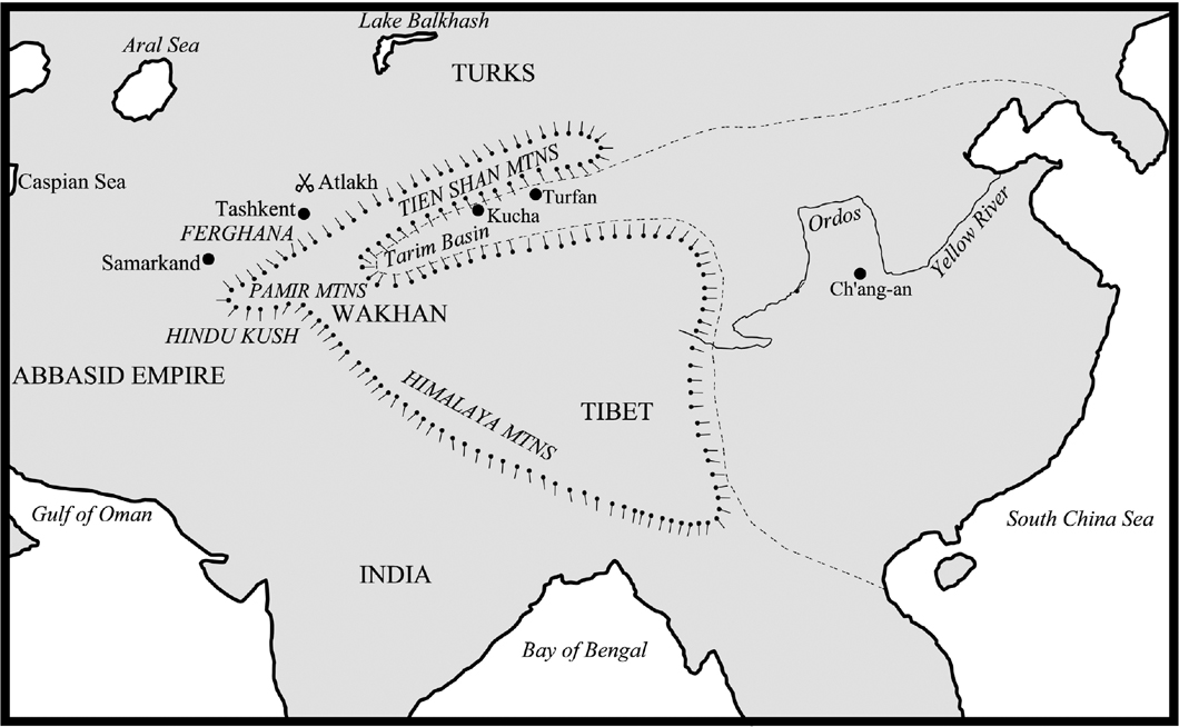 Central Asia in the Tang period The broken line indicates the approximate - photo 5