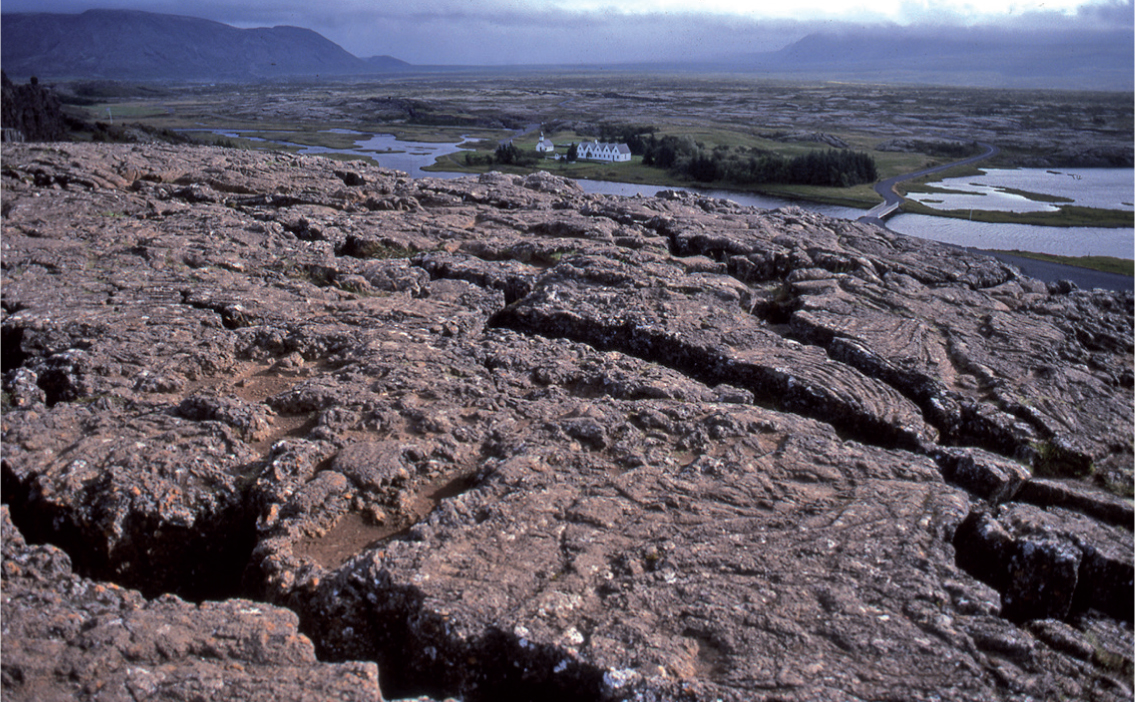 Basalt lava flows with ropy surface structures Thingvellir Iceland Igneous - photo 7