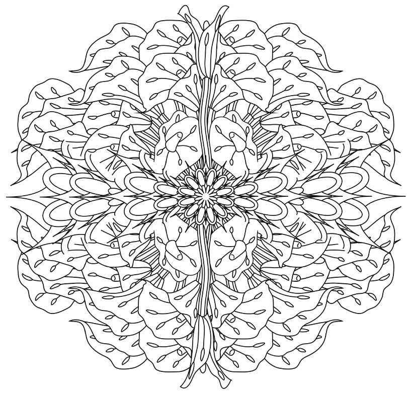 Coloring flower mandalas 30 hand-drawn designs for mindful relaxation - photo 13