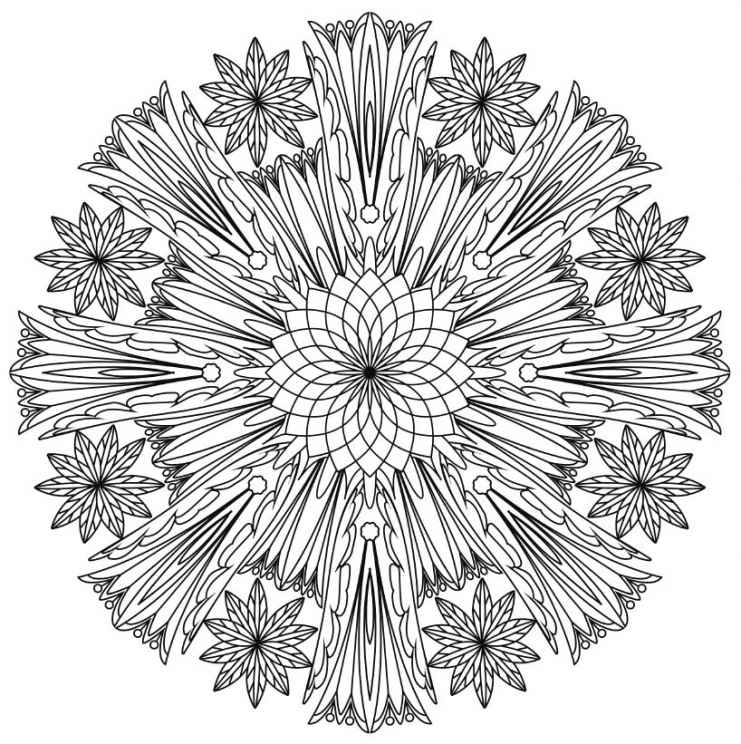 Coloring flower mandalas 30 hand-drawn designs for mindful relaxation - photo 15