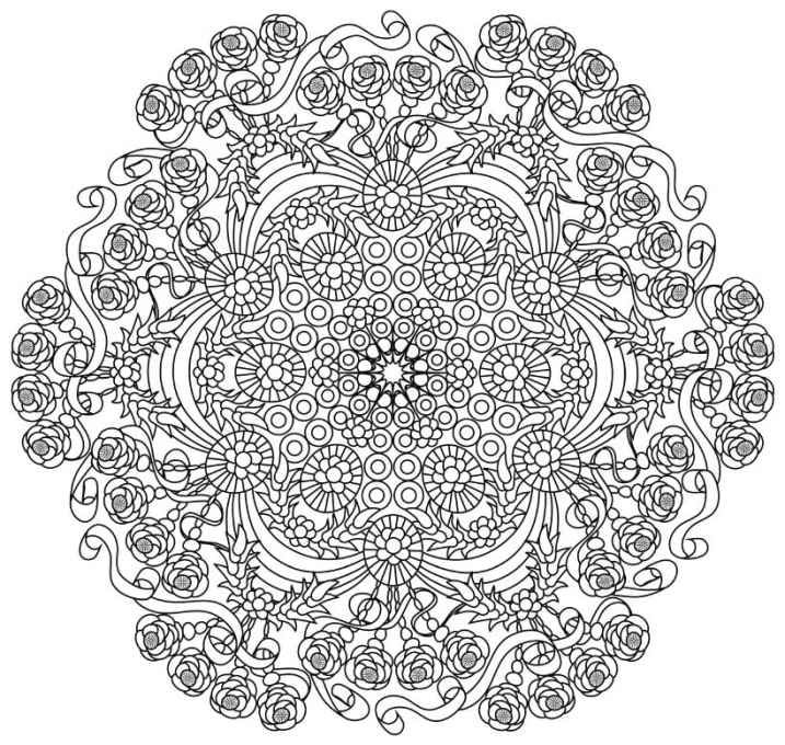 Coloring flower mandalas 30 hand-drawn designs for mindful relaxation - photo 27