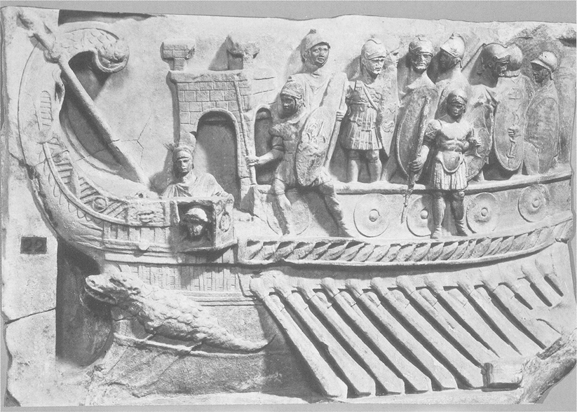 Bireme warship relief from the Temple of Fortuna Primigenia at Palestrina - photo 1