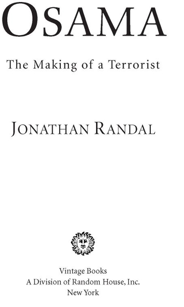 Table of Contents To Genevive Acclaim for Jonathan Randals OSAMA Very - photo 2