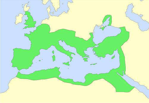 Figure 1-1 Range of Latin language use in 60 AD shown in green Illustration - photo 2