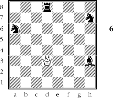 The white queen can capture the black rook or bishop or either black knight - photo 7