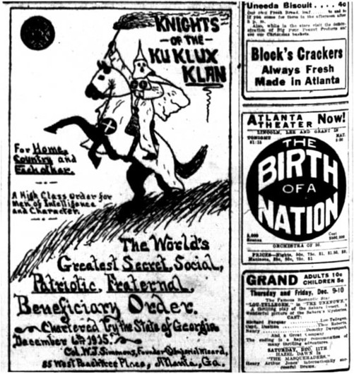 01 Advertisement for Knights of the Ku Klux Klan and The Birth of a Nation - photo 2