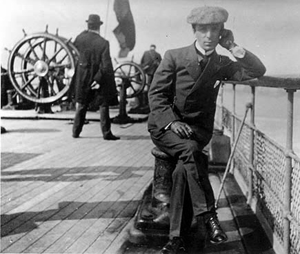 Sam S Shubert on a ships deck striking a characteristically contemplative - photo 2