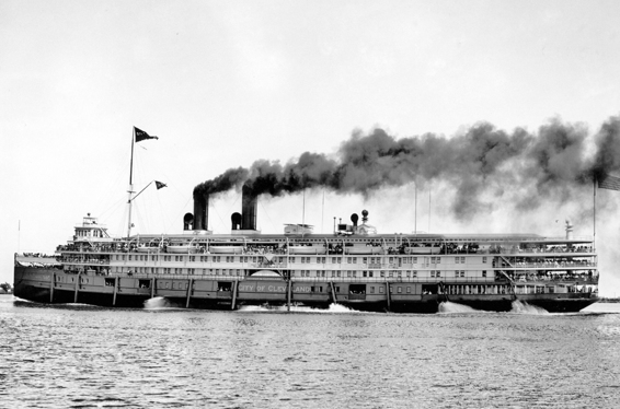 The Detroit Cleveland Navigation Companys majestic Great Lakes steamer City - photo 1