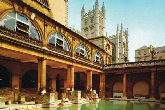 The Roman Baths and Abbey in Bath in the 1970s The citys long history and - photo 5