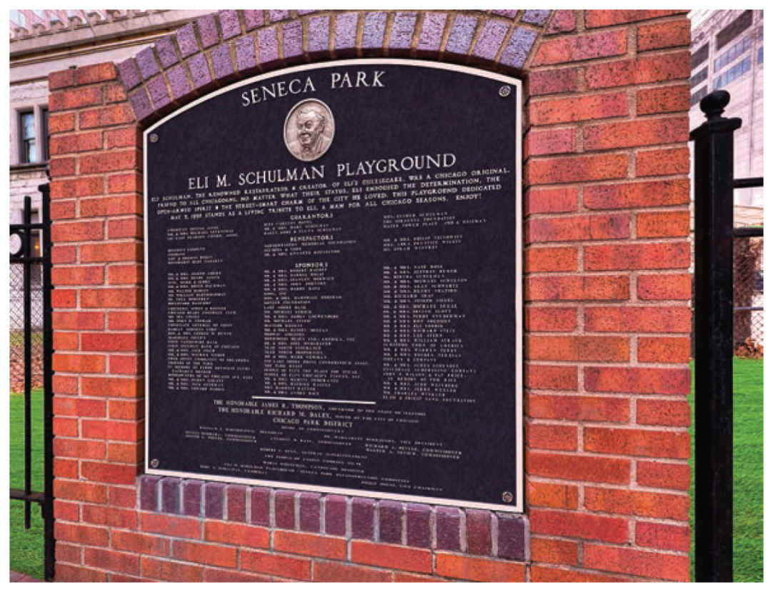 Elis plaque in the Seneca Park Eli Schulman Playground Leaves from a tree he - photo 8