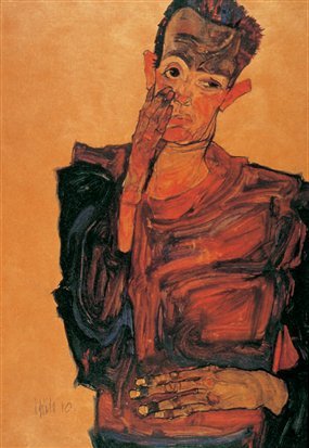 Self-Portrait with Hand to Cheek 1910 Gouache watercolour and charcoal - photo 4