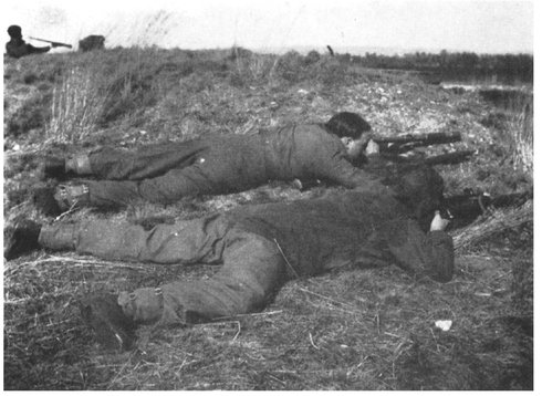 SNIPER PAIR IN TRAINING one shooting one observing with telescope around - photo 17