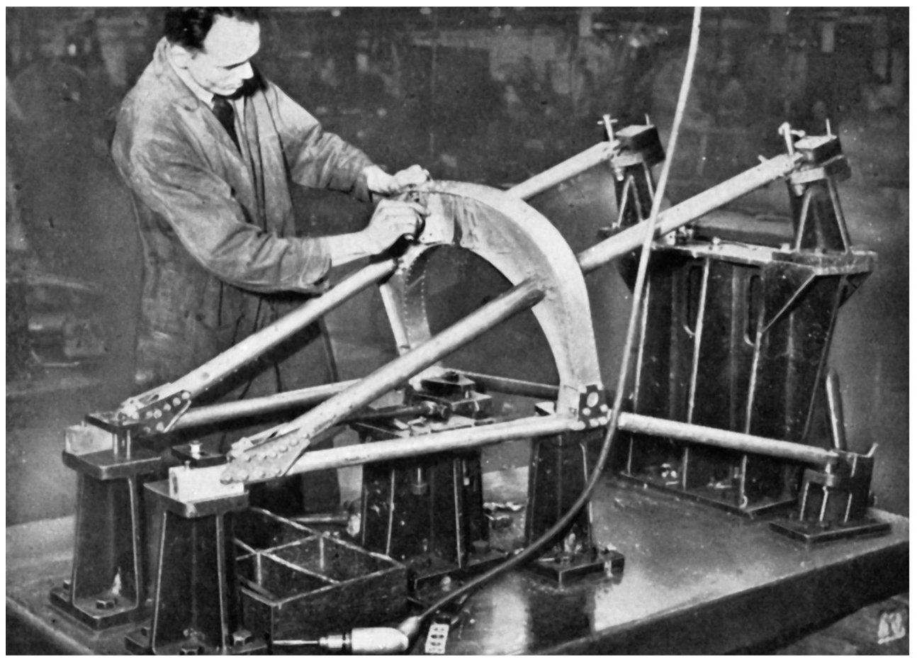 The tubular engine mounting for the Spitfire was assembled in the inverted - photo 14