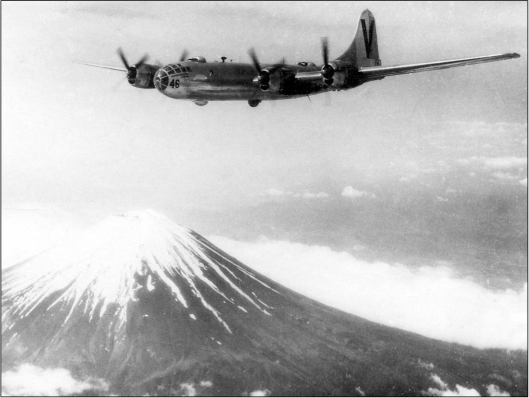 The classic image of the B-29 - high over Mount Fiji in Japan USAAF In - photo 2