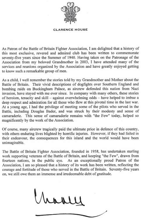 A Message from the Chairman of the Battle of Britain Fighter Association Over - photo 2