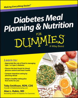 Smithson Toby Diabetes Meal Planning and Nutrition For Dummies