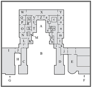 A Marble Court V Antechamber of the Bulls Eye B Royal Court W Salon - photo 3