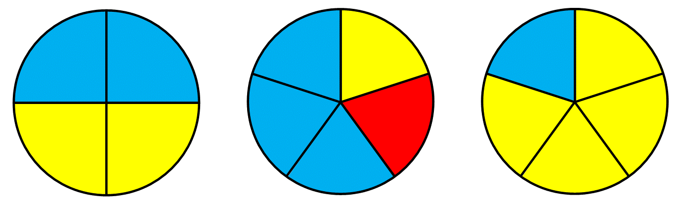 What fraction of each circle above is blue What fraction of each circle above - photo 5