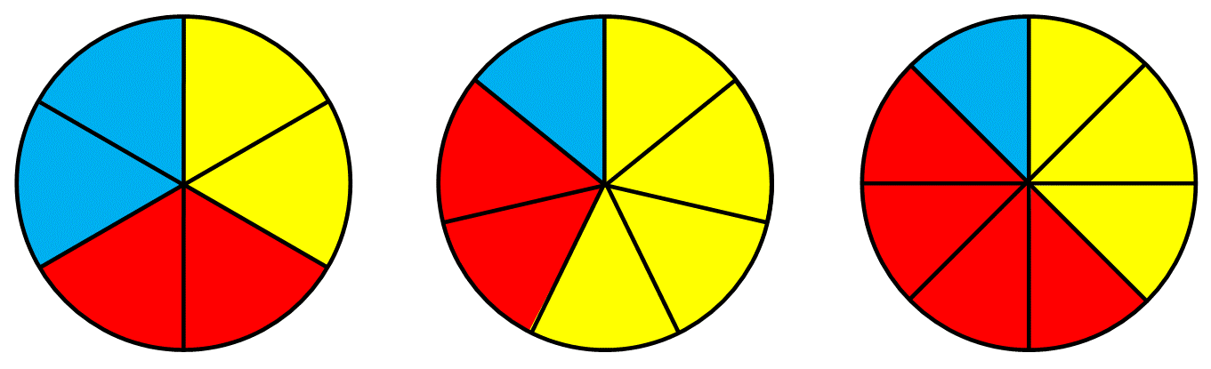 What fraction of each circle above is blue What fraction of each circle above - photo 6