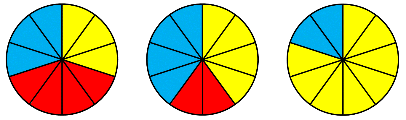 What fraction of each circle above is blue What fraction of each circle above - photo 12