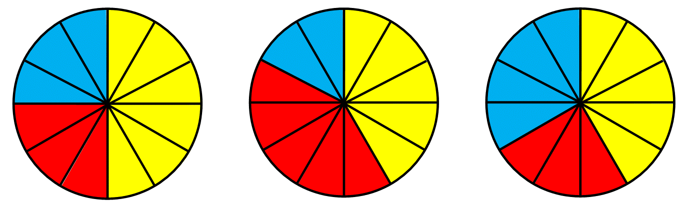 What fraction of each circle above is blue What fraction of each circle above - photo 13