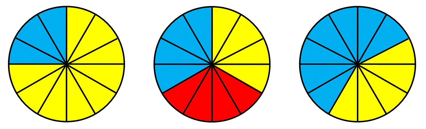 What fraction of each circle above is blue What fraction of each circle above - photo 14