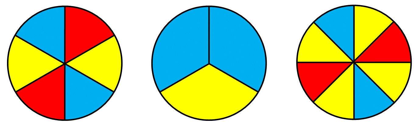 What fraction of each circle above is blue What fraction of each circle above - photo 15