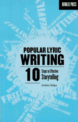 Stolpe - Popular Lyric Writing: 10 Steps to Effective Storytelling