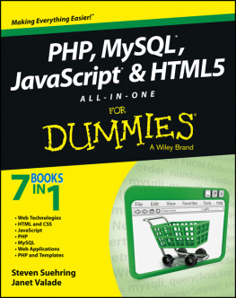 Suehring Steven PHP, MySQL, JavaScript et HTML5 all-in-one for dummies
