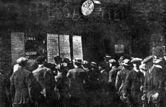 People of the city gathering outside the Exeter and Plymouth Gazette offices on - photo 6