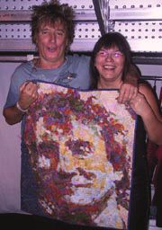 Hi Tammie Well I finally finished my Rod Stewart wall hanging just in time - photo 1